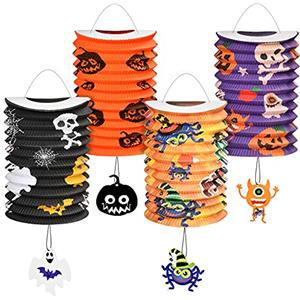KATELUO Lanterne Decorative di Carta per Halloween - Decorazioni per Interni