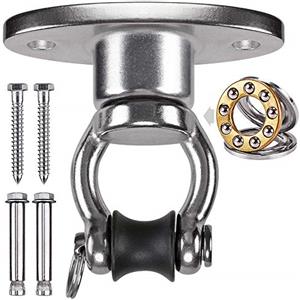 BeneLabel Legno/Cemento Soffitto Gancio 360° Girevole Amaca Altalena Appeso Vite Bullone Hardware Metallo Ovale Staffa Cuscinetto Set per Sedia da Gioco Corda Yoga Sacchi da Boxe, 900 Libbre