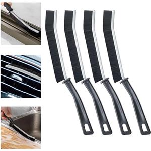 MingFontec 4 spazzole per fughe da bagno, con setole dure, scanalature, spazzola per la pulizia delle fessure, spazzola per la pulizia delle fughe, per la pulizia profonda del bagno, cucina, pavimenti