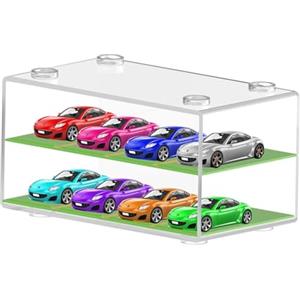 XiyaxiVici Vetrina per Modellini di Auto in Scala 1/64 Scatola Trasparente per Esposizione Doppio strato Contiene 8 pezzi Vetrina per Collezioni di Auto 21,8x10,3x11,5 cm