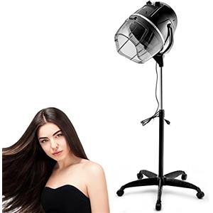 GOPLUS Casco Asciugacapelli Professionale, Altezza Regolabile 125-160cm, Tempertura Controllata 40-75°C, Timer 60 Minuti, per Parrucchiere, Barbiere, Salone, Potenza 1050 W