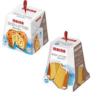 myself SET PANDORO + PANETTONE MAINA CLASSICO SENZA LATTOSIO 750 GR NATALE LACTOSE FREE