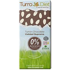 Torrone al cioccolato e mandorle senza zucchero con stevia 150 g