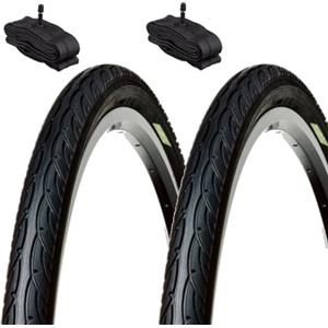 ECOVELO 2 Copertoni 26 x 1.95 + Camere America Pneumatici Stradali 50-559 Gomme Slick x Strada Bici Ibrida Mtb Montagna Adulto