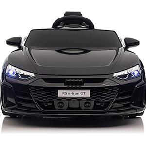 Mondial Toys Audi RS etron GT Macchina Elettrica Per Bambini 12V con Auto Elettrica con Cinture di Sicurezza a 3 Punti Porte Apribili e Fari a Led Nero