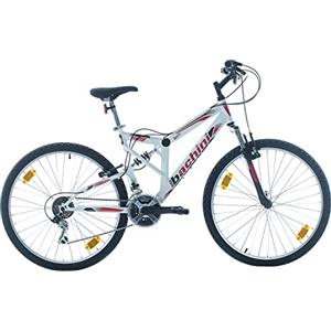 Multibrand Distribution Multibrand, PROBIKE EXTREME, 26 x 17 430 mm, 26 Pollici, Mountain Bike, 18 Velocità, Parafango anteriore e posteriore, Unisex (Bianco Rosso Opaco)
