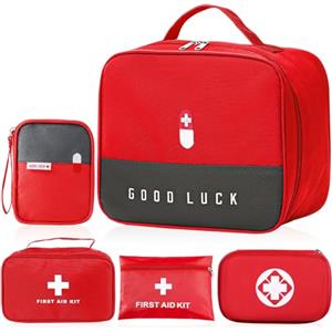 BORDEAG 5 Pezzi Borsa Pronto Soccorso, Pacchetto Di Medicina, Kit Di Pronto Soccorso, Kit Di Primo Soccorso, Porta Medicine Da Viaggio, Cassetta Pronto Soccorso per Casa, Ufficio, Viaggi