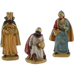 Generico Set 3 RE Magi Natività da h. 7 cm Presepe Statuine in Resina con 3 soggetti Personaggi da 7 cm Sacra Famiglia Idea Regalo
