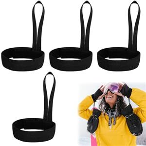 Myluatye 4 guanti da sci, guanti da snowboard per esterni, guanti da sci, accessori elastici (nero)