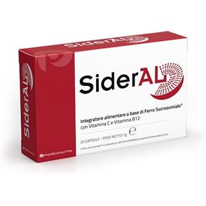 Pharmanutra Sideral - Integratore di Ferro Sucrosomiale con Vitamina C e B12 - 20 Capsule