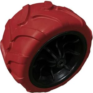 Ronyme Ruota per Carrello da Spiaggia da Campeggio Antiforatura Girevole con Alta Portata E Ottima Elasticità Adatto per Sabbia Terreni Difficili E Giardinag, Rosso