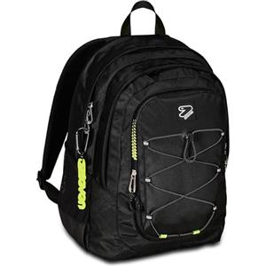 Seven Zaino Scuola Tech, Nero, Doppio Scomparto Con Tasca PC e Tasca Borraccia