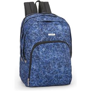 COMIX - Zaino Scuola Media, Elementare e Superiore per Bambine e Ragazze, Schienale Imbottito e Rinforzato, Spallacci Regolabili, 3 Scomparti Principali, Tasca Frontale, 32x43Hx23 cm, Blu