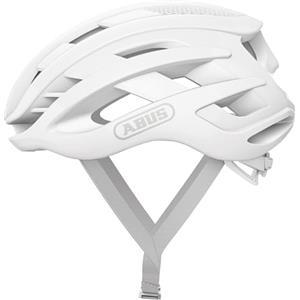 ABUS AirBreaker Casco da ciclismo - Casco da bici di fascia alta per ciclismo professionistico - Unisex, per uomo e donna Bianco (Pure White) M (52-58 cm)