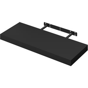 WOLTU Mensola da Muro Rettangolare Scaffale Libreria a Parete Decorazione per Cameretta Ufficio Porta CD/Dvd in Legno Nero 60cm RG9319sz-b