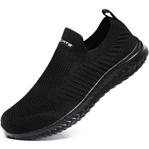 Hanani Scarpe Donna Uomo Running Sneaker Scarpe Ginnastica Corsa Camminata Leggere Traspiranti Casual Sportive Comode Sneakers Nero 46EU