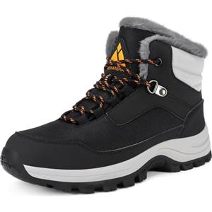 Mishansha Stivali Donna Invernali Scarpe da Escursionismo Antiscivolo Scarponi Trekking Nero 37 EU