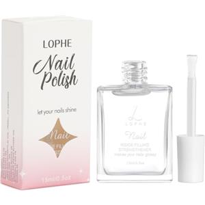 LOPHE Smalto Trattamento, Smalto Rinforzante Unghie per Ripara e Rinforza le Unghie Danneggiate e Dona Nutrizione, per Mani e Piedi, 15 ml(Trasparente)
