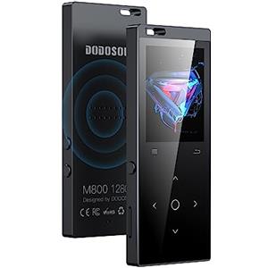 DODOSOUL 128GB MP3 Lettore Musicale Bluetooth 5.2, DODOSOUL Lettore MP3 con Auricolari, Aadio FM,Amplificatore HiFi, Registratore Vocale,Ebook Reader, AlbumFoto, Running Music