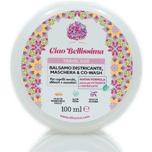 AfroRicci Ciao Bellissima Balsamo Districante, Maschera & Co-wash 100 Ml, Idrata, con Ingredienti Naturali in Grado di Ammorbidire Anche i Capelli Più Secchi e Pieni di Nodi, Made in Italy