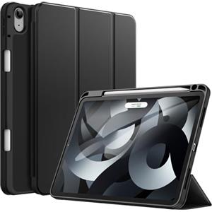 JETech Custodia per iPad Air 11 Pollici M3/M2 (2025/2024), iPad Air 5/4 (10,9-Pollici, Modello 2022/2020, 5a/4a Generazione) con Portapenne, Cover Tablet Sottile con Retro in Morbido TPU (Nero)