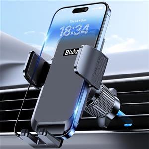 Blukar Porta Cellulare Auto,Supporto Porta Telefono Auto per Bocchette dell'Aria con Rilascio con un Clic,Accessori Interni Automobili Compatibile con iPhone 17 Pro Max/17 Pro/17/16 Pro /16/15/14/13