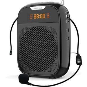 Norwii Mini amplificatore vocale portatile ricaricabile Bluetooth altoparlante 4000mAh con microfono con cavo cuffie e vita, PA amplificatore vocale personale per insegnanti, guide
