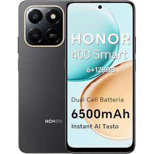 HONOR 400 Smart 4G Smartphone Dual SIM NFC Android 15, 6+128GB, 6500mAh Dual Cell Batteria, 108MP+2MP con Pulsante AI Telefono, 6.77 Pollici 120 Hz Comfort Display, 5 stelle SGS&IP65, Velvet Black