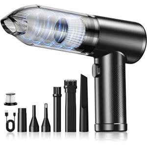 Miecgth 2025 Aspirabriciole Senza Fili, 22000 Pa Aspirapolvere Auto 4 in 1con Mini Aspirapolvere a 2 Marce con Motore Senza Spazzole/per Casa/Auto/Peli di Animali/Cucina/Nero