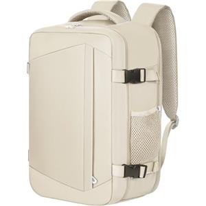 KIRFEIHT Zaino da Viaggio 40x20x25 per Ryanair Borsa da Viaggio per Cabina - Beige Bagaglio a Mano Aereo Piccolo, Zaini Universali per Uomo e Donna per Scuola Trekking Lavoro (Beige)