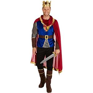 TecTake dressforfun Costume da Uomo - Re | Fantastico Costume | Incl. Gambali a Mo' di Stivali e Manicotti per Braccia e Magnifica Corona e Cintura (XL | No. 301218)