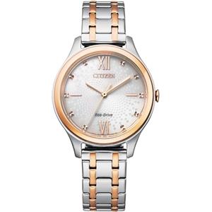 Citizen Orologio Analogico Eco-Drive Donne con Cinturino in Acciaio Inossidabile EM0506-77A