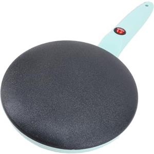 Asixxsix Crepiera Senza Fili, Crepiera Elettrica Rotonda 8 Pollici, Piastra Antiaderente con Controllo Automatico della Temperatura con Vassoio, Spatola in Silicone e Frusta (Spina