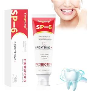 Fengyang® Sp-6 Dentifricio Sbiancante, Dentifricio Offerta, Dentifricio Sbiancante Probiotico, Dentifricio Senza Fluoro, Probiotici Dentifricio Sp-6 Rimuove le Macchie Dentali