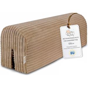 Totsy Baby Paracolpi lettino neonato antisoffoco 120 cm - Protezione schiuma per lettino fasciatoio e culla per i bordi del letto o della culla per bambini da 1 a 3 anni Lincoln Marrone