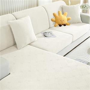 Ystyle Copriseduta Divano Elasticizzato, Copri Cuscini Divano, Coprisedile Per Divano, Universale Copricuscini Per Divani, Copricuscino Copri Seduta Divano(1 Posto, Crema)
