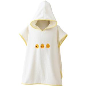 BeLikeFish Poncho da Bagno per Bambini 2-9 anni, Super Assorbente e Morbido per il Bagno e il Nuoto (Anatroccolo Bianco, 70x70cm, 7-9 anni)