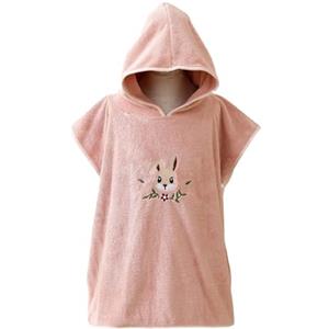 BeLikeFish Poncho da Bagno per Bambini 2-9 anni, Super Assorbente e Morbido per il Bagno e il Nuoto (Coniglietto Rosa, 70x70cm, 7-9 anni)