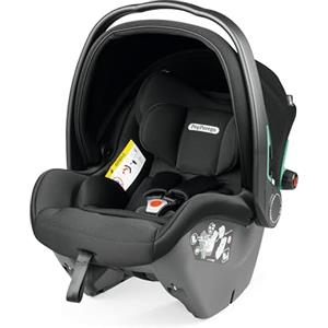 Peg Perego Primo Viaggio SLK - Seggiolino Auto Neonato ISOFIX (40-87 cm), 0-15 Mesi, 0-13 kg, Premiato nei Crash Test, Capottina UPF 50+, Seduta Imbottita, Protezioni Laterali, Onyx