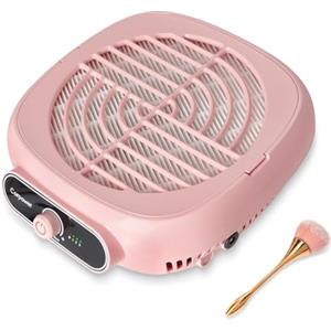 Corpower Aspiratore Unghie Professionale da Tavolo, per Pedicure e Manicure, Aspirapolvere per Unghie con Velocità e Intensità di Aspirazione Regolabili, Aspiratore per Unghie, Rosa