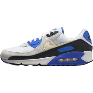 Nike Air Max 90 Premium, Sneaker Uomo, Bianco Kaki Racer Blu Nero, 39 EU