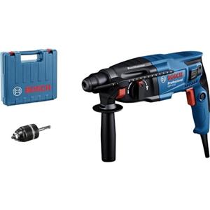Bosch Professional Martello perforatore GBH 2-21 D Bosch Professional (con SDS plus, incl. mandrino autoserrante, impugnatura supplementare, panno, asta di profondità, in valigetta)