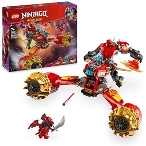 LEGO NINJAGO Mech Storm Rider di Kai - 2 Veicoli Trasformabili in Figura Snodabile e Moto Giocattolo, Set con 3 Minifigure e Armi, Giochi per Bambini e Bambine da 7 Anni da La Rivolta dei Draghi 71830