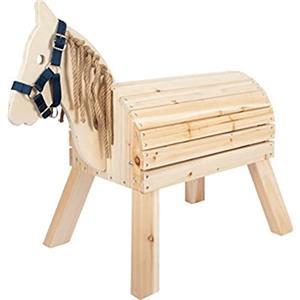 small foot - Compact Wooden, Riding Horse with Head Collar for Kids Aged 3+ Years, for Inside & Outside, 12313 Toys