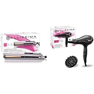 Bellissima Imetec Creativity B9 400 Piastra Per Capelli, Styling Liscio O Mosso & Bellissima Imetec Asciugacapelli K9 2300 Asciuga e Mantiene Idratati i Capelli senza Effetto Crespo, 2300 W
