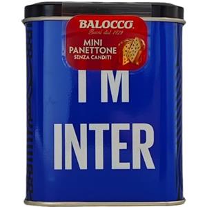 CAIYA Balocco Inter (Edizione 2023) Mini Panettone con Uvetta e Senza Canditi 80g