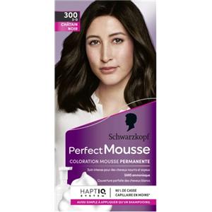 Schwarzkopf - Perfect Mousse - Colorazione per capelli - Schiuma permanente senza ammoniaca - Maschera per la cura del 96% di ingredienti di origine naturale - Castano Nero 300, 1 ml (confezione da 1)