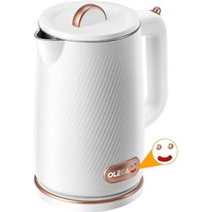 OLEGA Bollitore elettrico per acqua, bollitore per acqua calda a ebollizione rapida da 1500W, bollitore per acqua calda portatile da 1,8 litri Bollitore elettrico per tè Teiera
