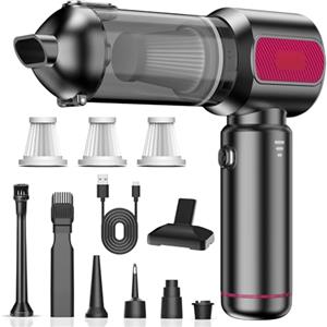 FarmNix Aspirabriciole Senza Fili, 21000Pa 4 in 1 Aspirapolvere Auto Potente, Motore Brushless Aspiratore e Soffiatore, 6000mAh USB C Aspirapolvere Portatile per Auto Ufficio Casa Peli di Animali