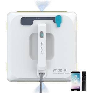 Mamibot W120-P Robot Lavavetri Automatico Spruzzo d'Acqua con Pianificazione Intelligente del Percorso Rilevamento Sensore Anticaduta, per Finestre, Piastrelle, Vetro del Bagno
